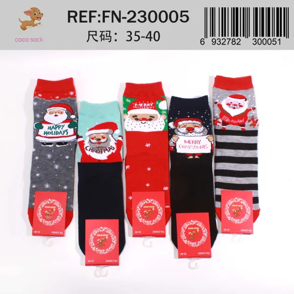 Calcetines navideños de Santa para dama