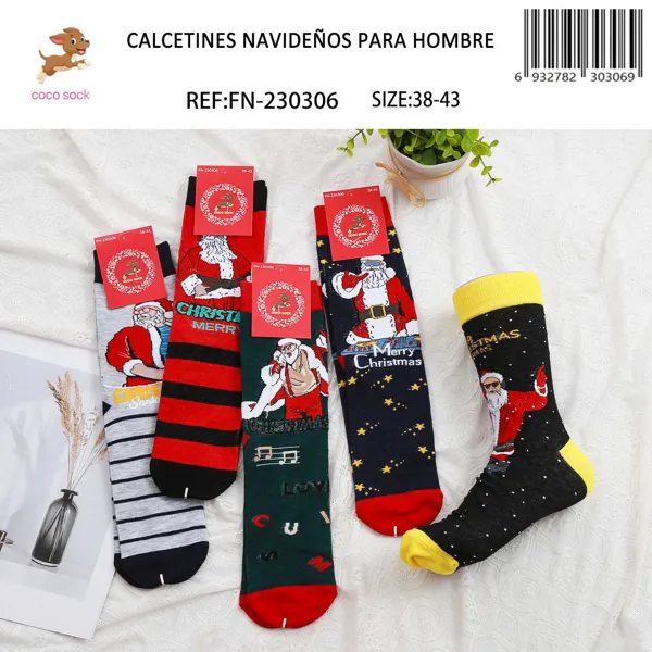 Calcetines navideños divertidos para caballero