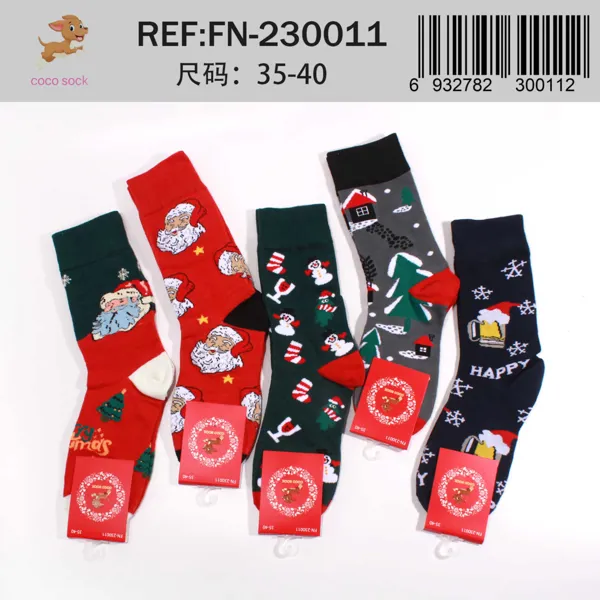 Calcetines navideños unisex de Santa