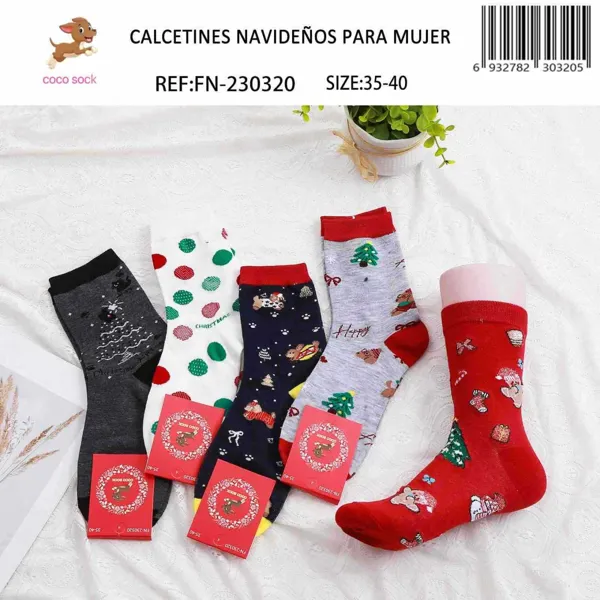 Calcetines navideños para mujer