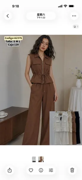 Conjunto de chaleco y pantalón