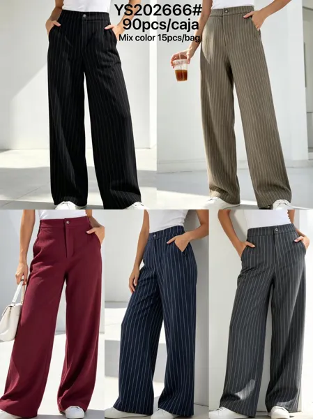 Pantalones de vestir de pierna ancha