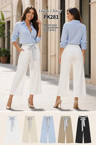 Pantalones de vestir con lazo