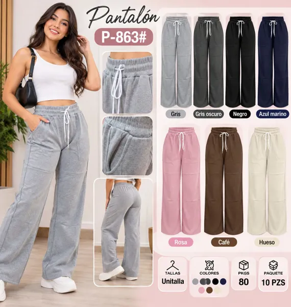 Pantalón deportivo pierna ancha