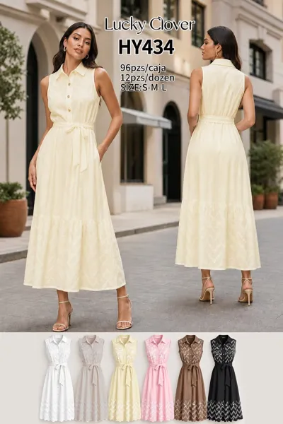 Vestido camisero sin mangas