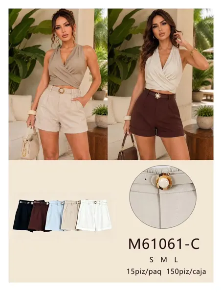 Shorts con cinturón