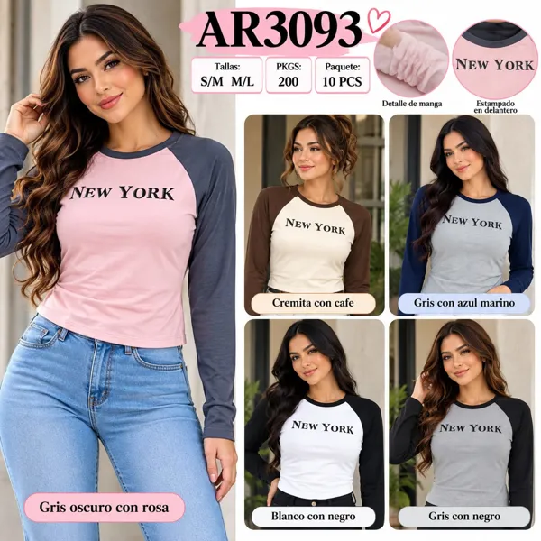 Blusa tipo raglán