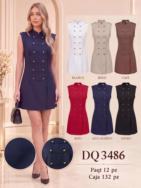 Vestido estilo militar
