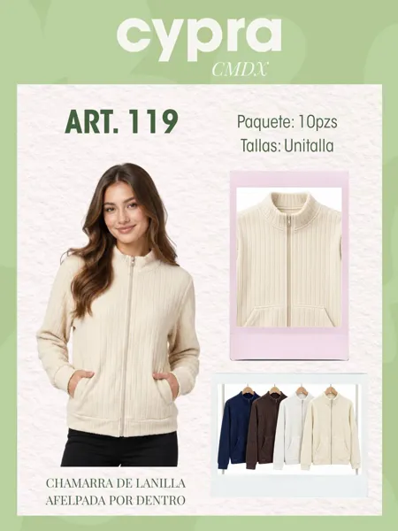 Chamarra de lanilla