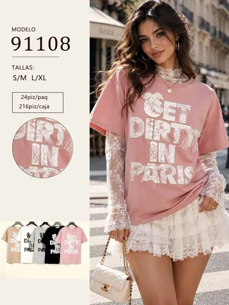 Playera con encaje