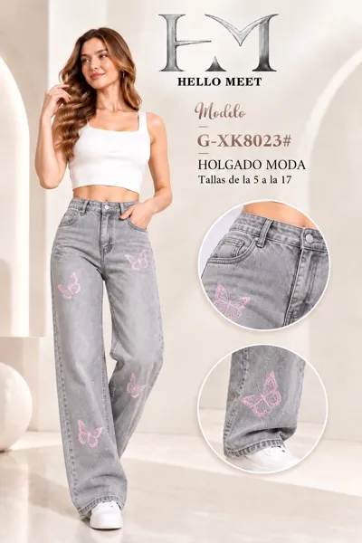 Pantalones de mezclilla holgados