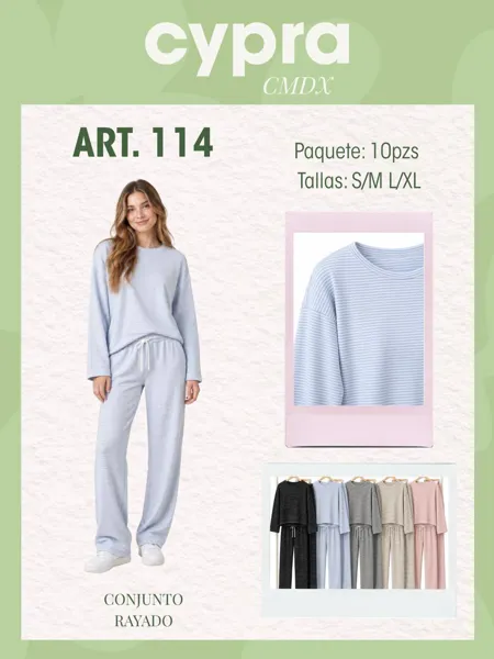 Conjunto de pijama rayado