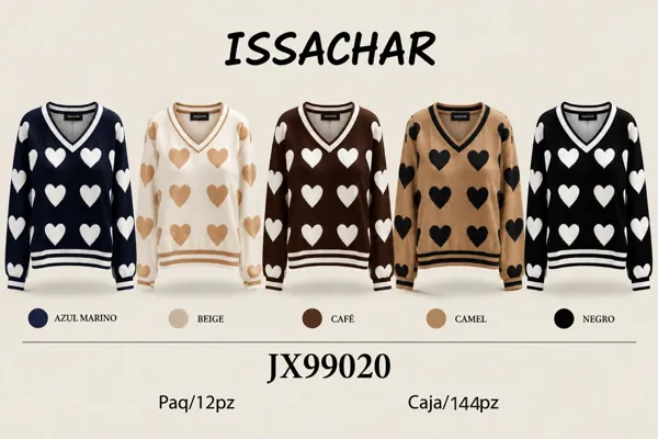 Suéter con estampado de corazones