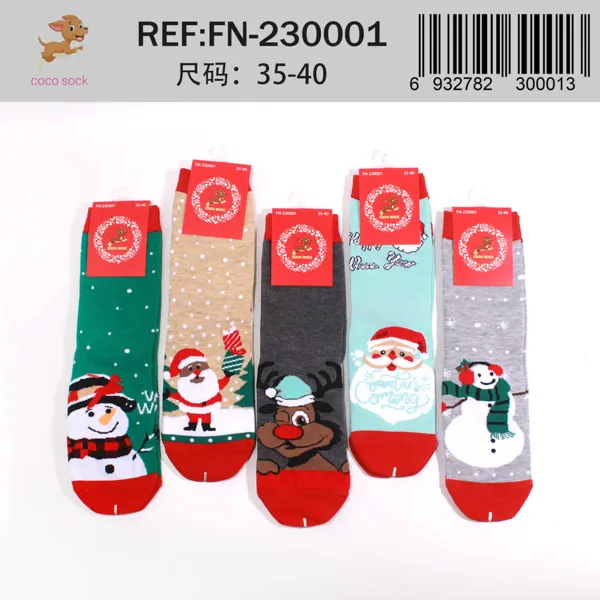 Calcetines navideños muñeco de nieve
