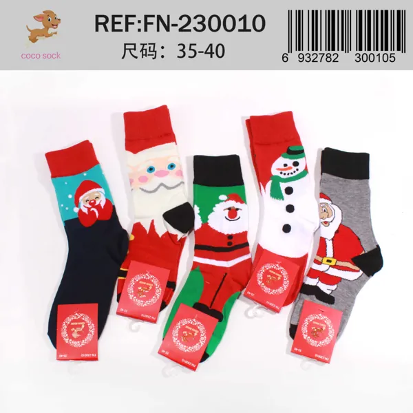 Calcetines navideños Santa algodón