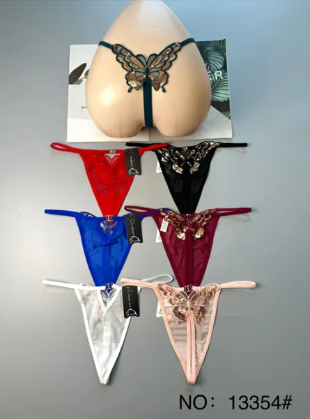Tanga mariposa de lentejuelas