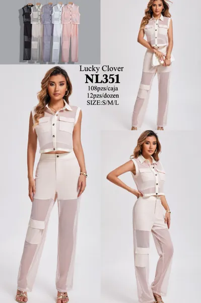 Conjunto de camisa y pantalón de malla