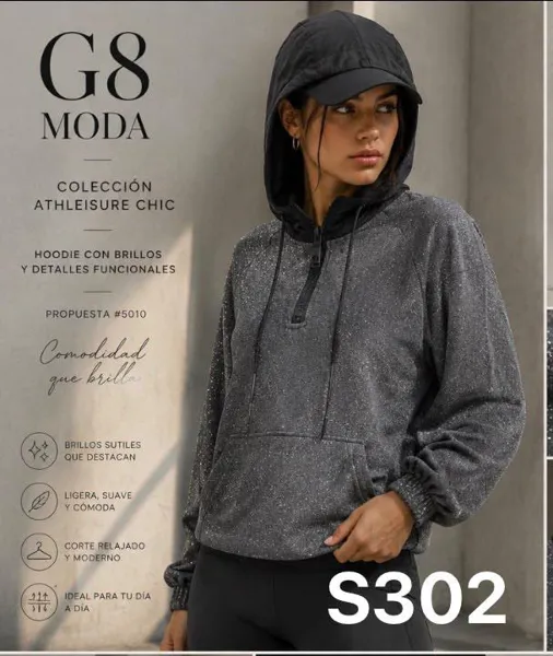 Hoodie con brillos