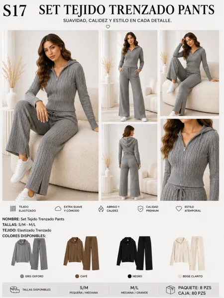 Set Tejido Trenzado Pants