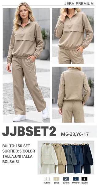 Conjunto de sudadera y pants recto