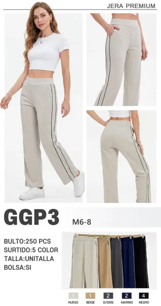 Pants casual con franja lateral