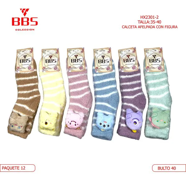 Calcetines afelpados con figura para dama