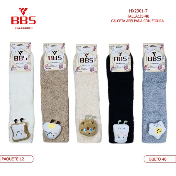 Calcetines afelpados con figura para dama