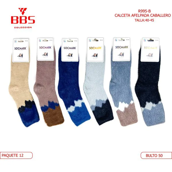 Calcetines afelpados térmicos para caballero