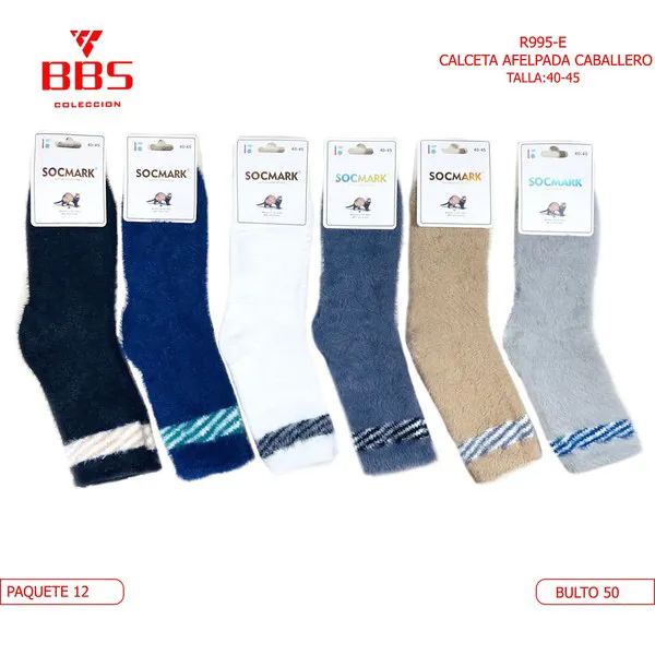 Calcetines afelpados térmicos para caballero