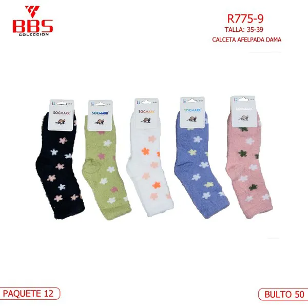 Calcetines afelpados con estampado de estrellas