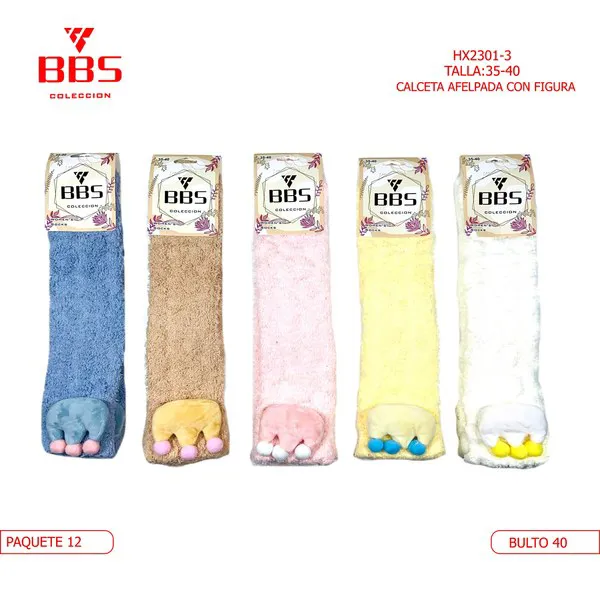 Calcetines afelpados con figura para dama
