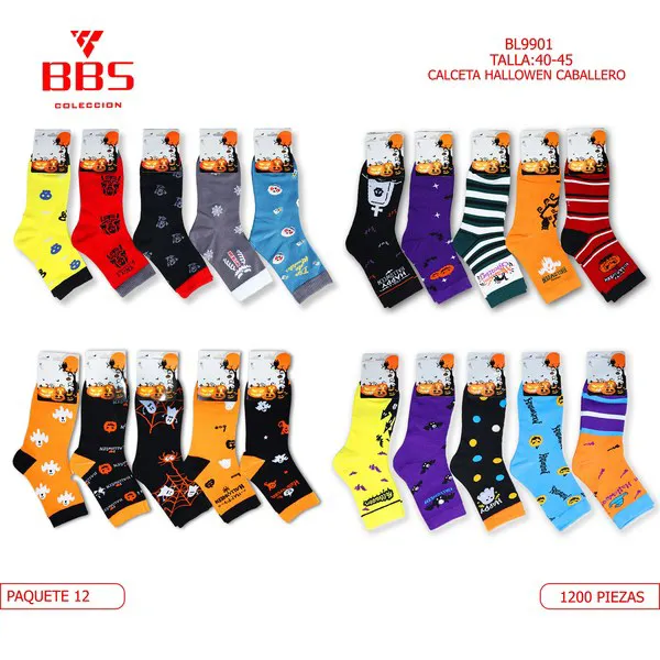 Calcetines estampados de Halloween para caballero