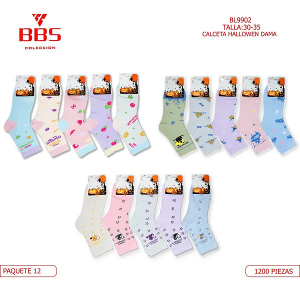 Calcetines estampados de Halloween para dama