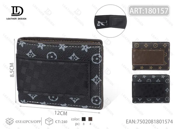 Cartera de Hombre con Estampado Floral Monograma