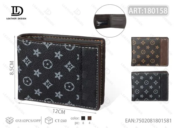 Cartera de Hombre con Estampado Monograma Floral
