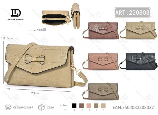 Bolso Cruzado de Mujer con Mono Texturizado Croco