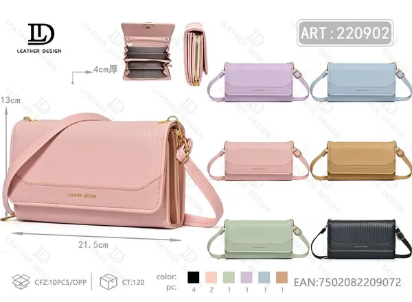 Bolsa para Celular de Mujer con Correa Cruzada Pastel