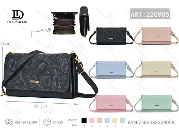 Bolsa para Celular de Mujer con Relieve Floral