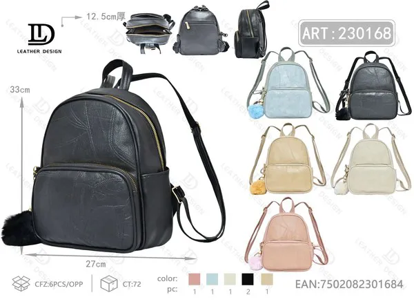 Mochila de Mujer con Relieve de Hojas
