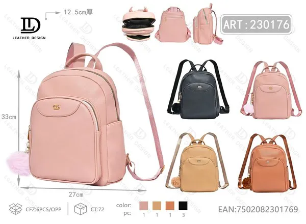 Mochila de Mujer de Piel Grano Litchi