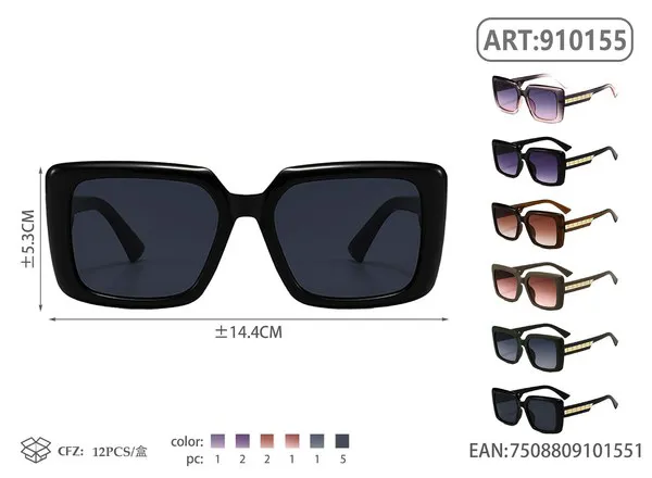 Lentes de sol cuadrados elegantes