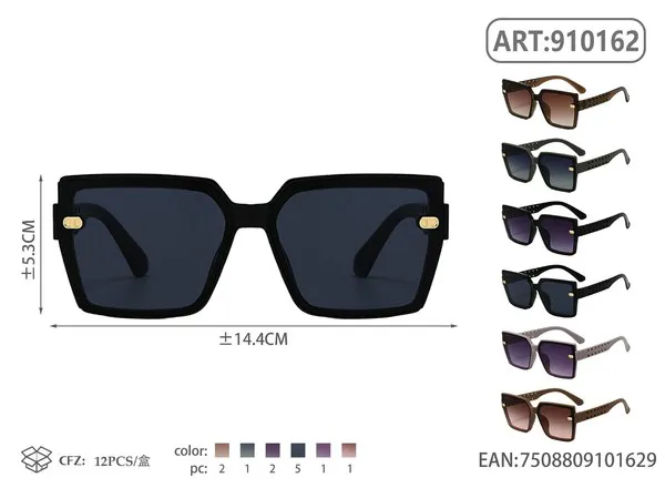 Lentes de sol cuadrados con remaches