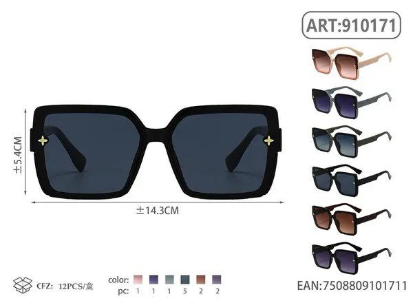 Lentes de sol cuadrados oversize para mujer