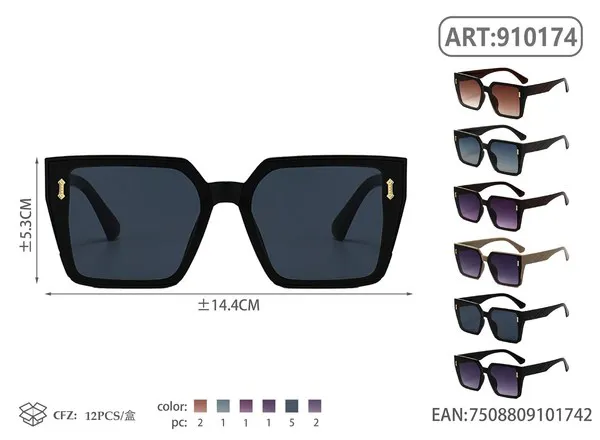 Lentes de sol cuadrados grandes elegantes