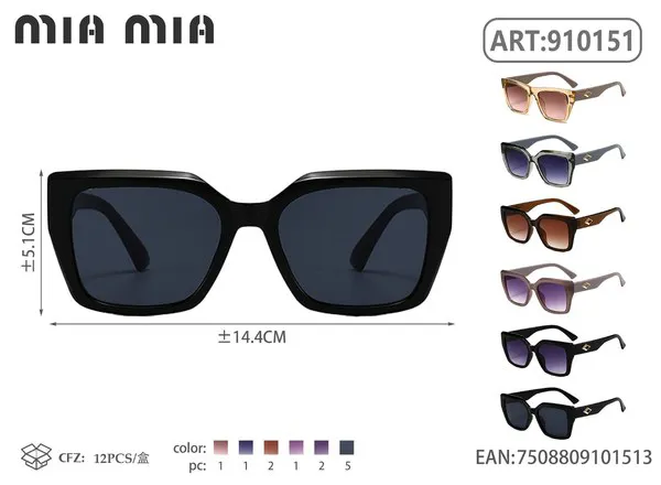 Lentes de sol cuadrados de moda mujer