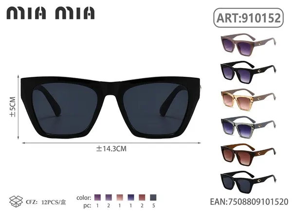 Lentes de sol cuadrados ojo de gato dama