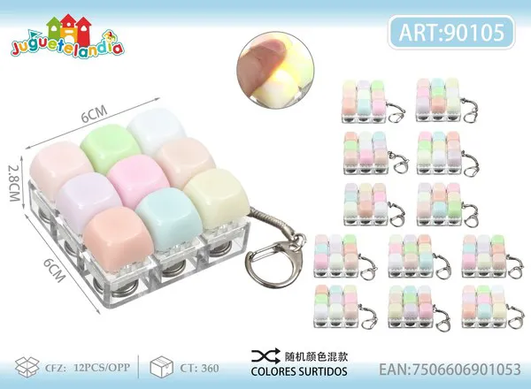 Llavero Probador de Switches de 9 Teclas con Luz