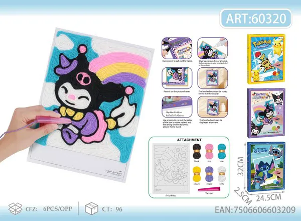 Kit de Pintura con Estambre para Niños