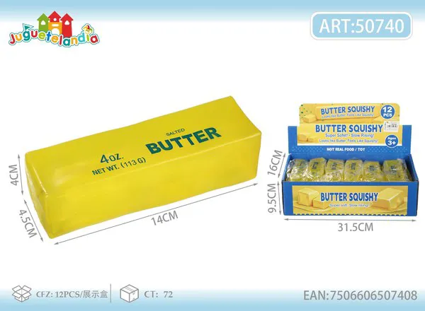 Juguete Antiestrés Squishy Barra de Mantequilla