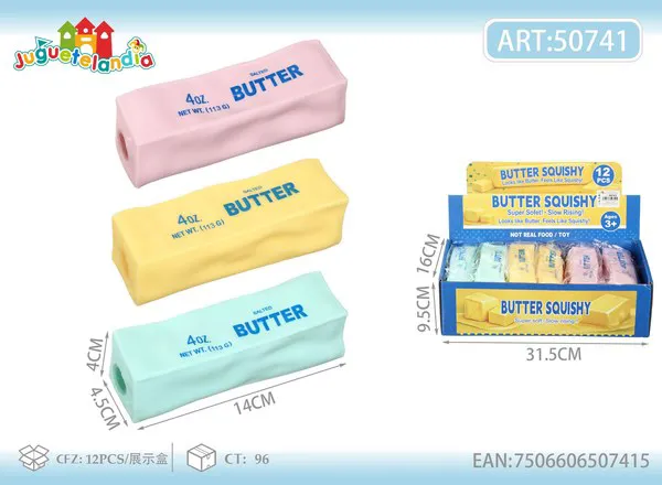 Juguete Antiestrés Squishy Barra de Mantequilla